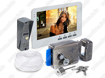 Комплект видеодомофона Eplutus EP-4805 с электромеханическим замком Anxing Lock-AX091